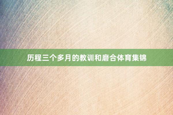 历程三个多月的教训和磨合体育集锦