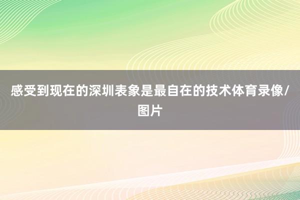 感受到现在的深圳表象是最自在的技术体育录像/图片