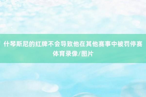 什琴斯尼的红牌不会导致他在其他赛事中被罚停赛体育录像/图片