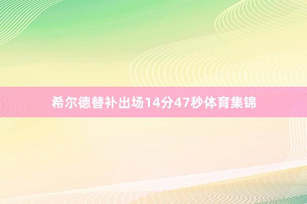 希尔德替补出场14分47秒体育集锦