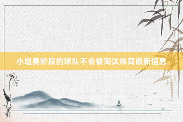 小组赛阶段的球队不会被淘汰体育最新信息