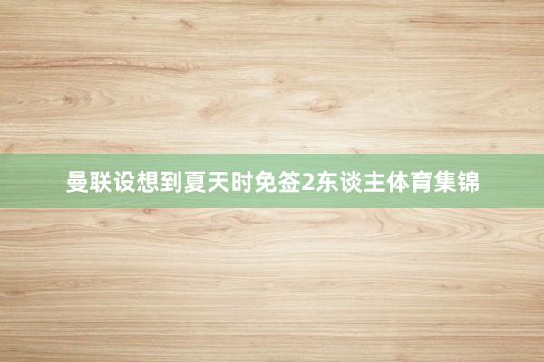 曼联设想到夏天时免签2东谈主体育集锦