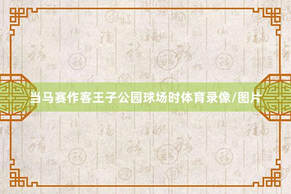 当马赛作客王子公园球场时体育录像/图片