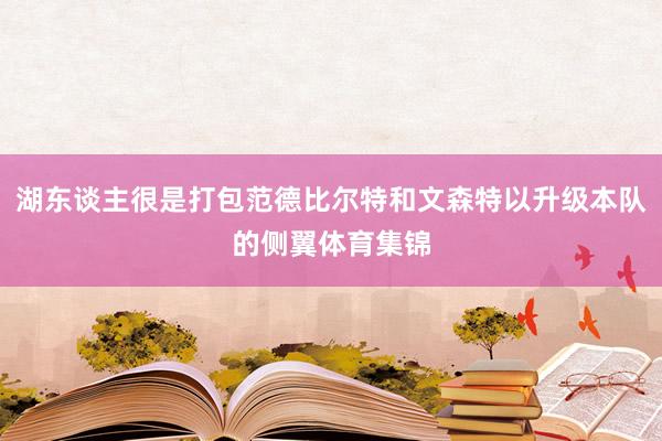 湖东谈主很是打包范德比尔特和文森特以升级本队的侧翼体育集锦