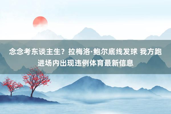念念考东谈主生？拉梅洛·鲍尔底线发球 我方跑进场内出现违例体育最新信息