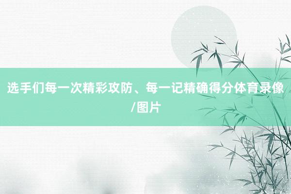 选手们每一次精彩攻防、每一记精确得分体育录像/图片