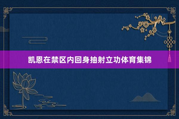 凯恩在禁区内回身抽射立功体育集锦